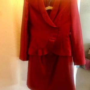 Red Tahari Suit